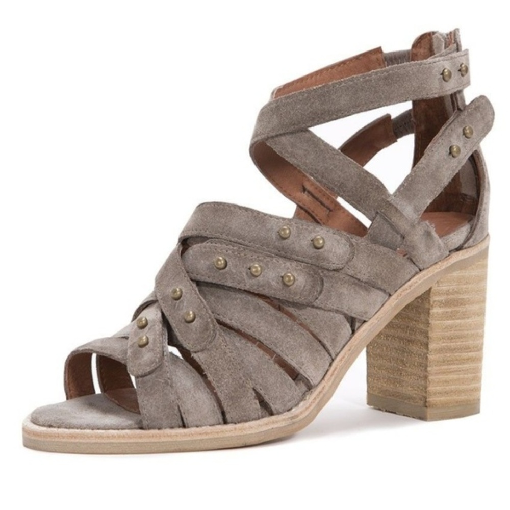 Jeffrey Campbell Galaviz Suede Sandal Heels 7.5…